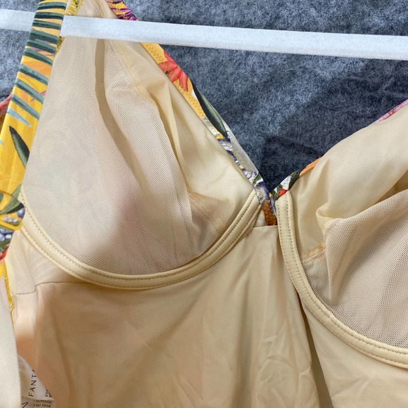 Fantasie One Piece Swimsuit Medium 36DD Yellow Floral Anguilla Underwire NEW - Picture 6 of 10